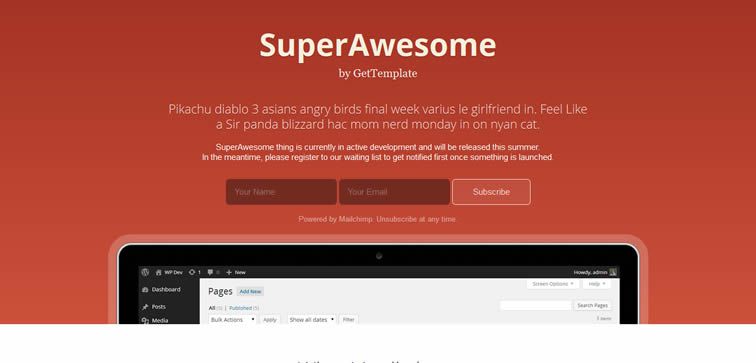 resiponsive　template　SuperAwesome