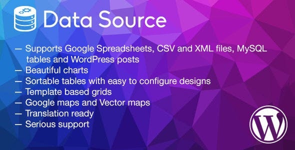 Data Source - charts, tables, maps and data grids