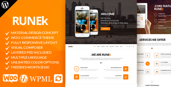 Runek - Material Design WordPress Theme