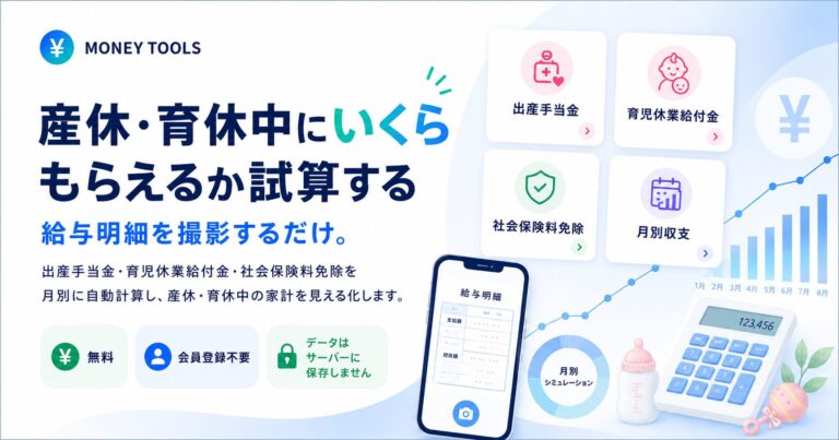 産休・育休中にいくら もらえるか試算する
